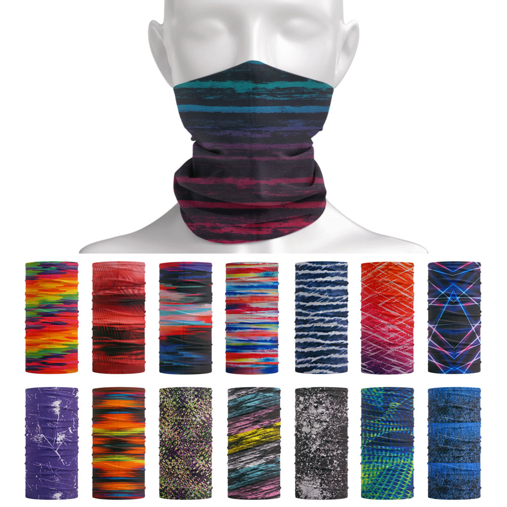 Cycling Gear - Tie-Dye Stripes Pattern Neckchief Outdoor Summer