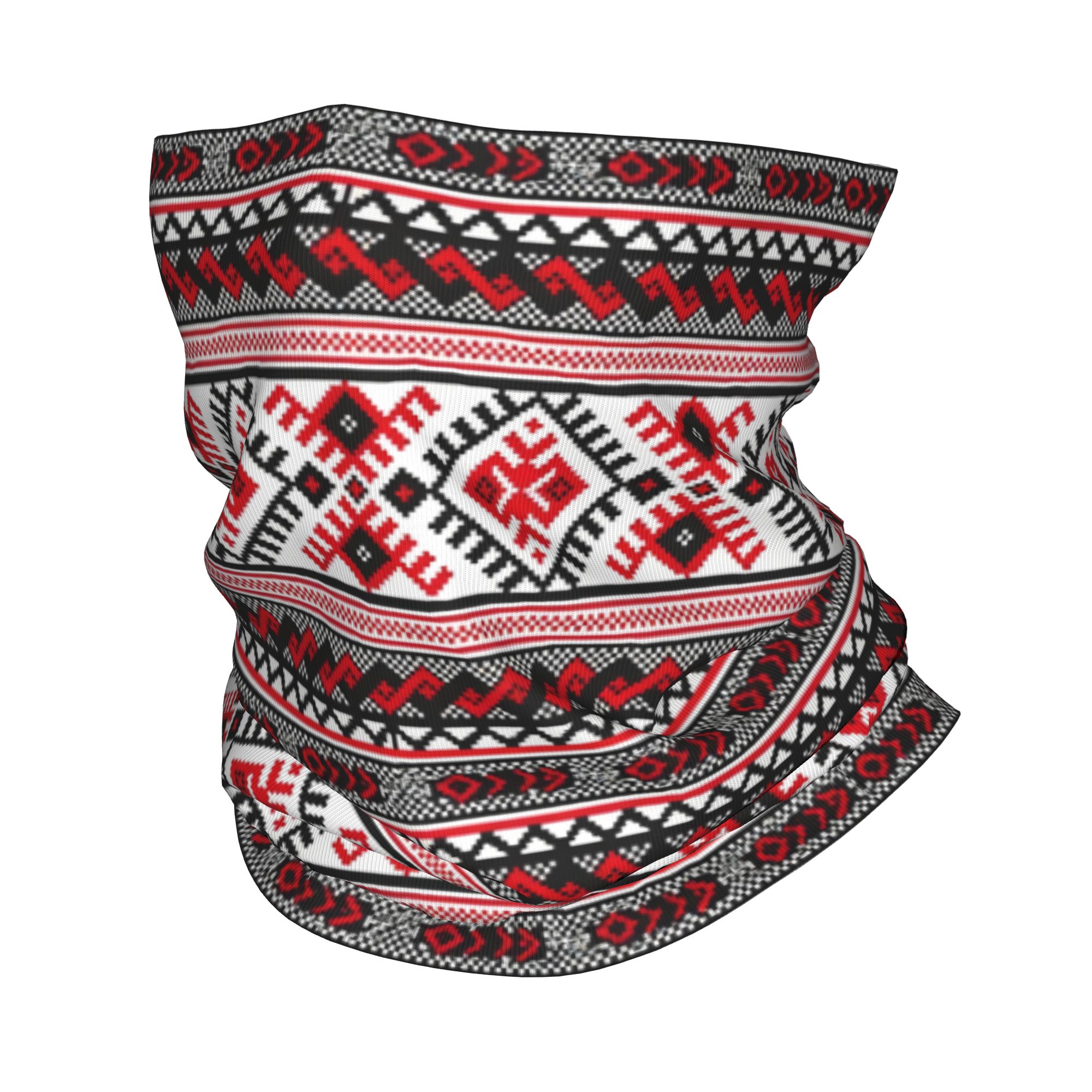 Cycling Headwear - Custom Ukrainian Vyshyvanka Embroidery Neck Gaiter