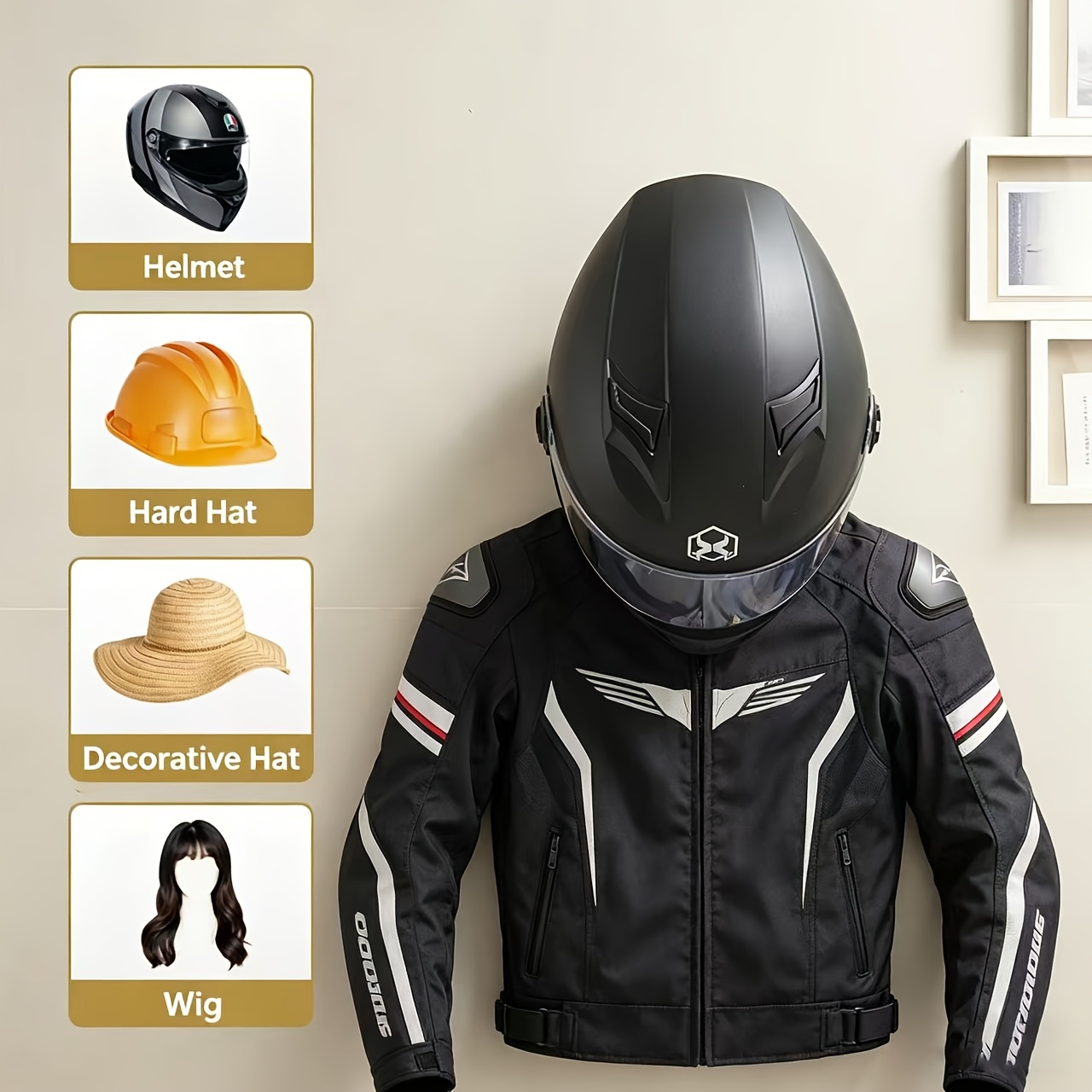 Motorcycle Helmet Holder Solid - đánh giá và giá Cycling Gear Wall Hanger