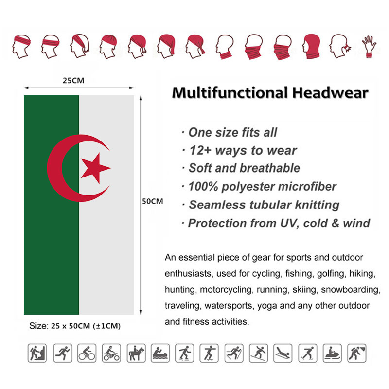 Algeria Flag Printed Bandana H - đánh giá và giá Cycling Gear