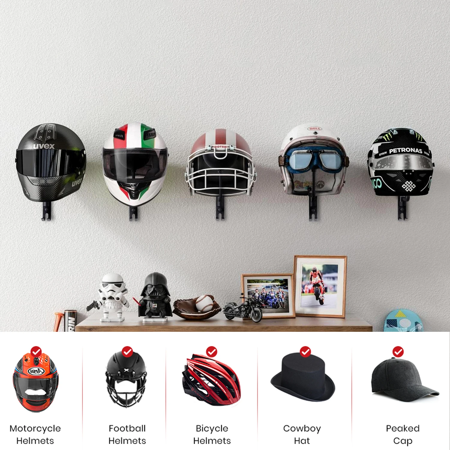 Motorcycle Helmet Rack Wall Mo - đánh giá và giá Cycling Gear Wall Hanger