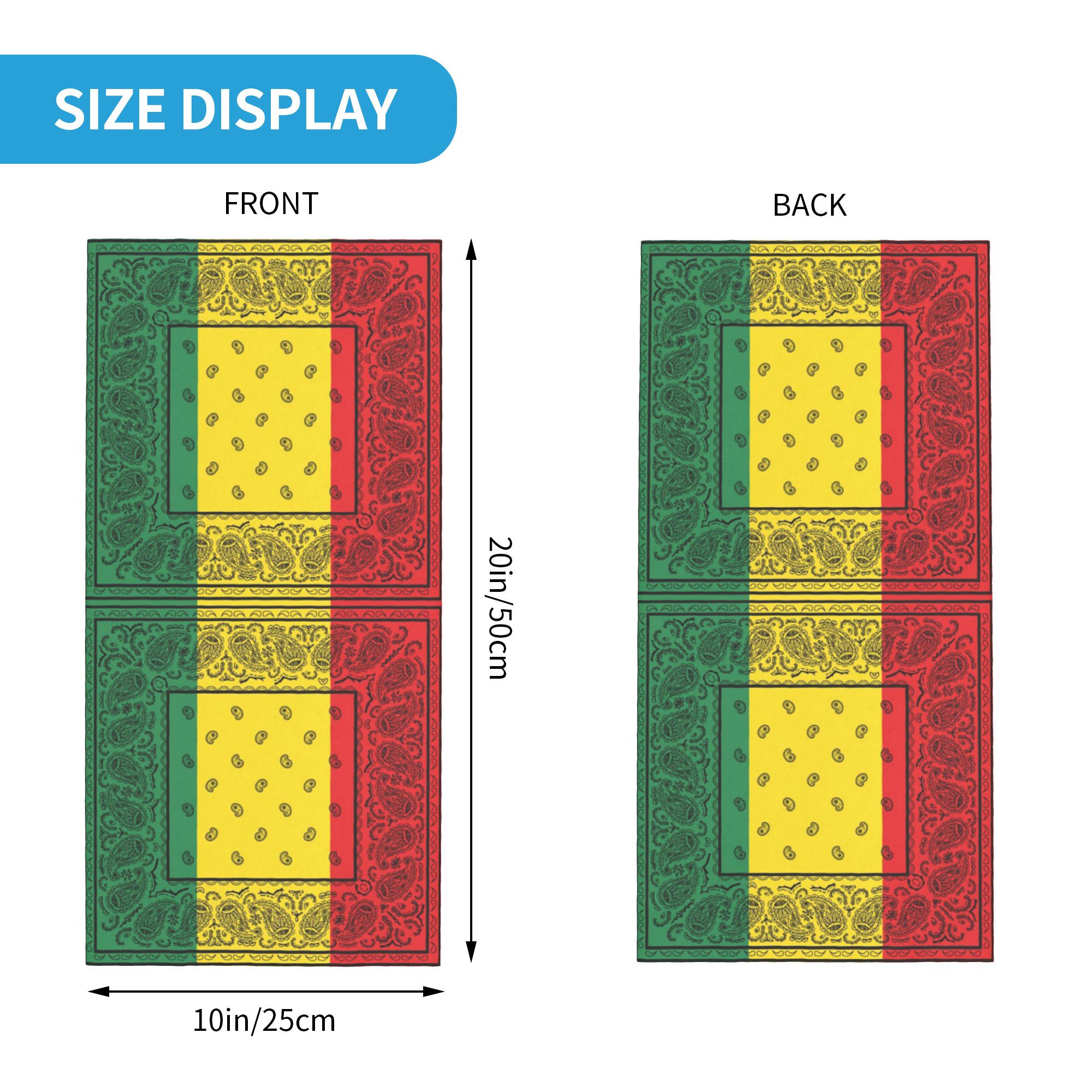 African Rasta Jamaican Paisley - đánh giá và giá Cycling Headwear